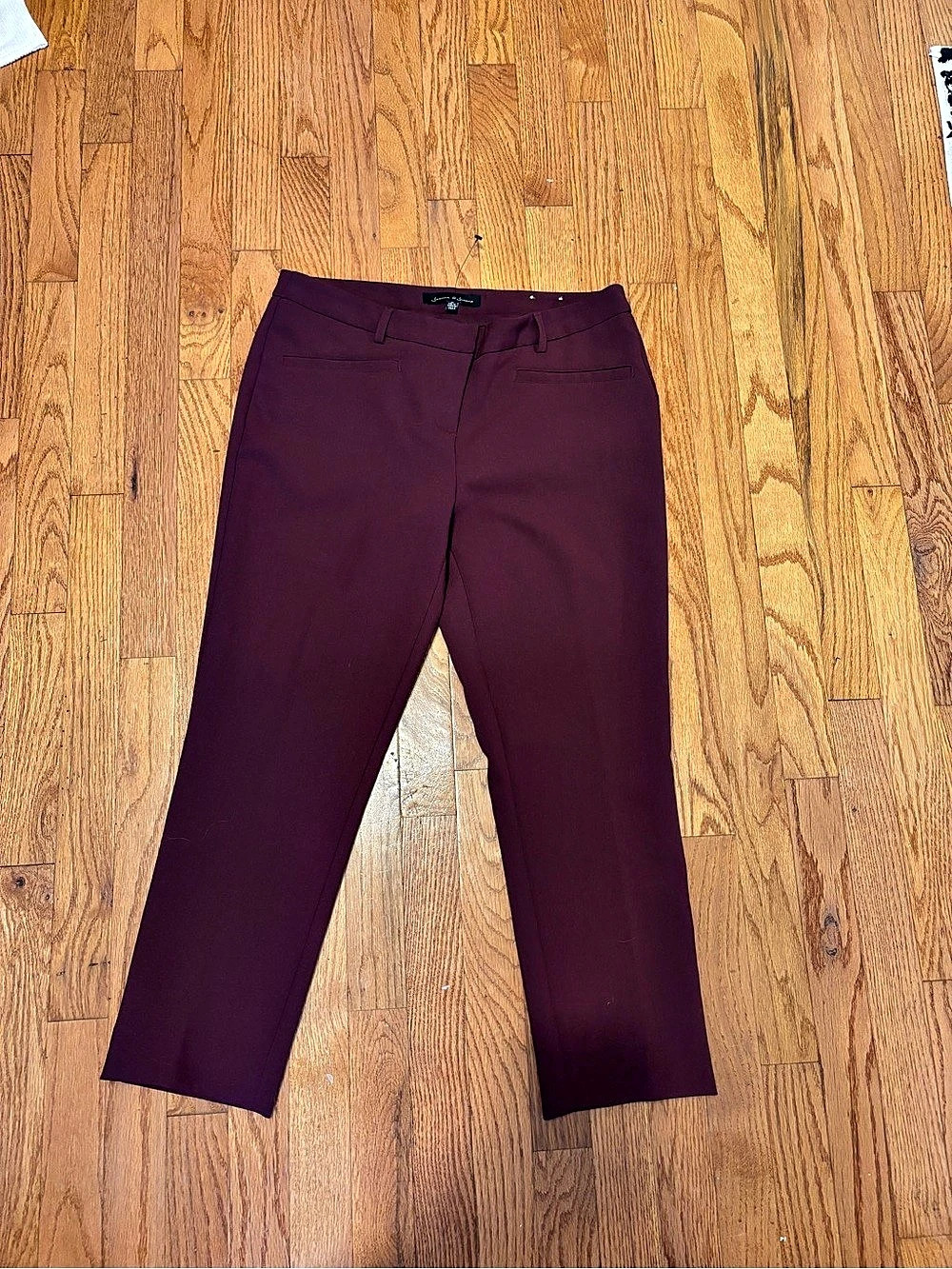 Straight Leg Trousers in Purple Like New